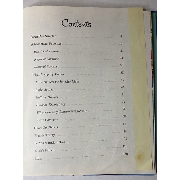 Betty Crocker's New Dinner for Two Cookbook 1964 1st Ed 1972 Fourteenth Printing - Picture 8 of 10